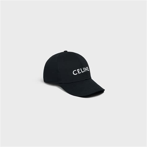 celine baseball cap in cotton black|CELINE BASEBALL CAP IN COTTON .